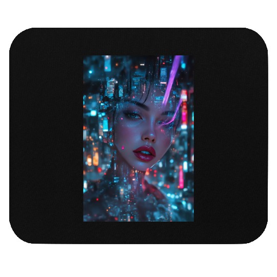 Neon Siren A Cyberpunk Reverie Mouse Pads