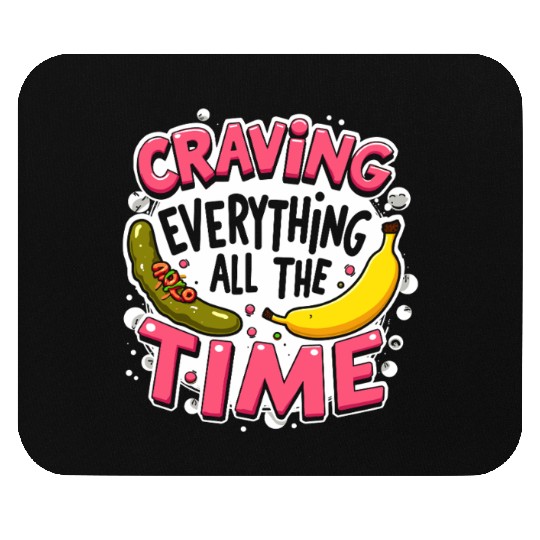 Pregnancy Cravings Funny Maternity Food Baby Bump Mouse Pads