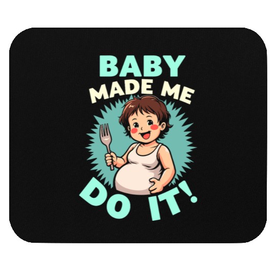 Pregnancy Cravings Funny Maternity Food Baby Bump Mouse Pads