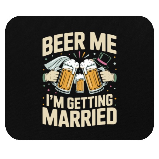 Beer Bachelorette party Funny Bride and Groom Mouse Pads