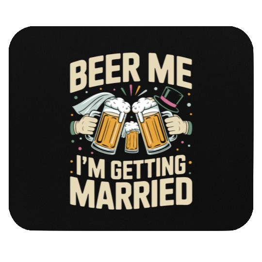 Beer Bachelorette party Funny Bride and Groom Mouse Pads
