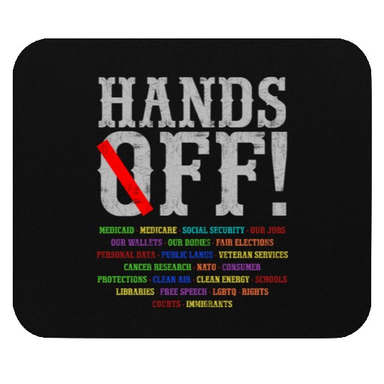 Hands Off Social Security Protest Resist Save D Mouse Pads