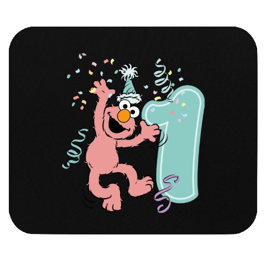 Sesame Street Birthday Design With Elmo One Year Mouse Pads