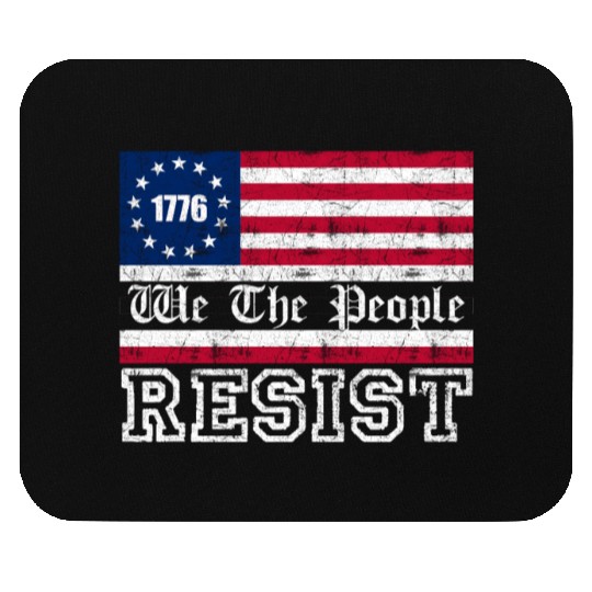 1776 Resist Trump Protest Anti Political US Fla Mouse Pads