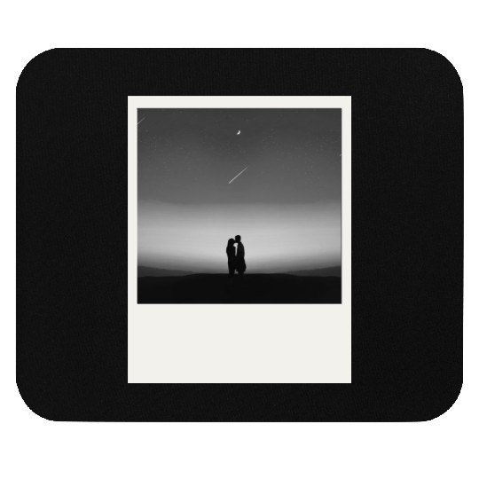 Starry Night Embrace Couple Polaroid Mouse Pads