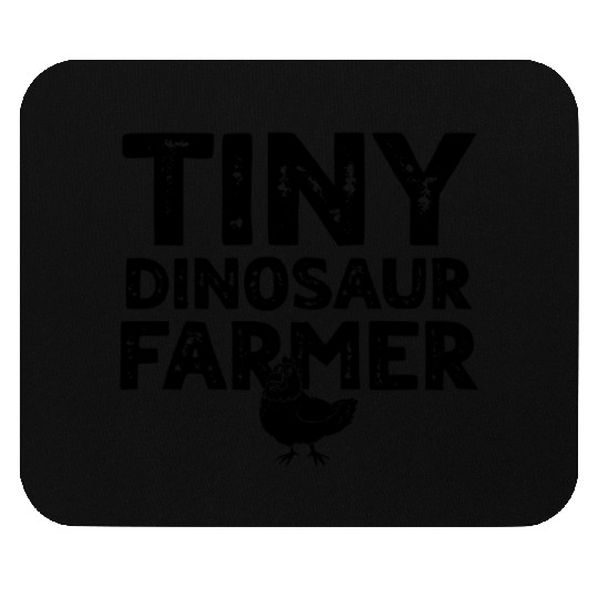 Dinosaur Funny Dino Farmer - Tiny Dinosaur farmer Mouse Pads