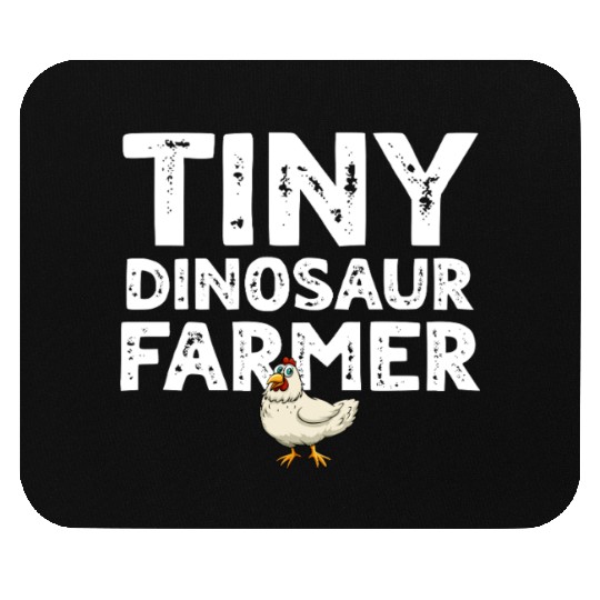 Tiny dino farmer - Dinosaur Funny Dinosaur Farmer Mouse Pads