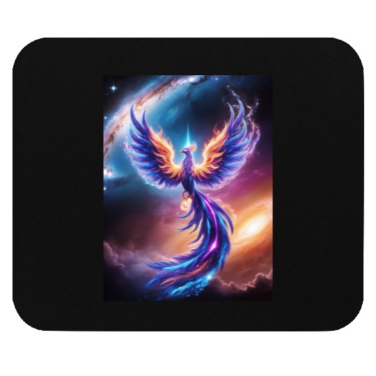 A majestic phoenix made of swirling stardust a Mouse Pads