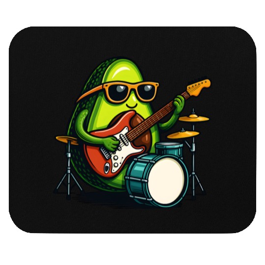 Rockin Avocado Musician Funny Graphic Mouse Pads