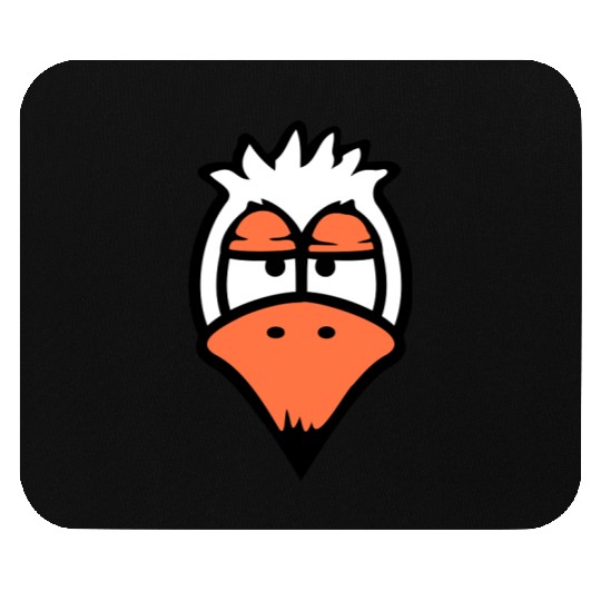Bird looks funny annoyed tired angry frustrated Mouse Pads