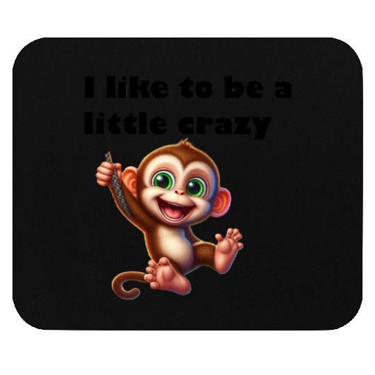 crazy monkey Mouse Pads