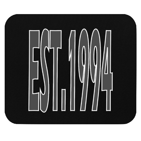 EST. 1994 Ash Text Mouse Pads – Minimalist Vintage