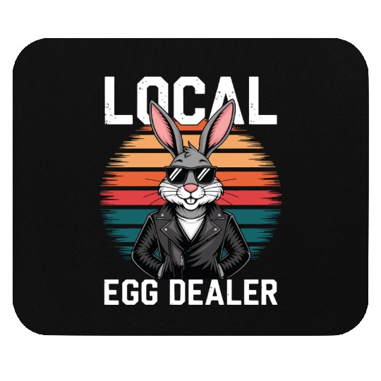 Retro Local Egg Dealer Easter Bunny Easter Sunday Mouse Pads