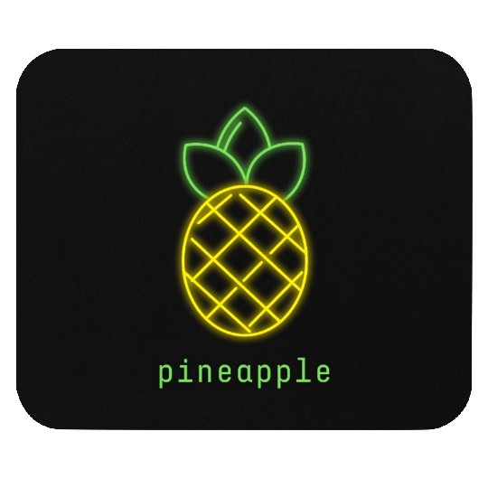 Tropical Neon Pineapple Fruit Summer Design Mouse Pads