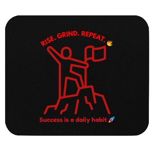 Success Motivation | Rise. Grind. Repeat Mouse Pads