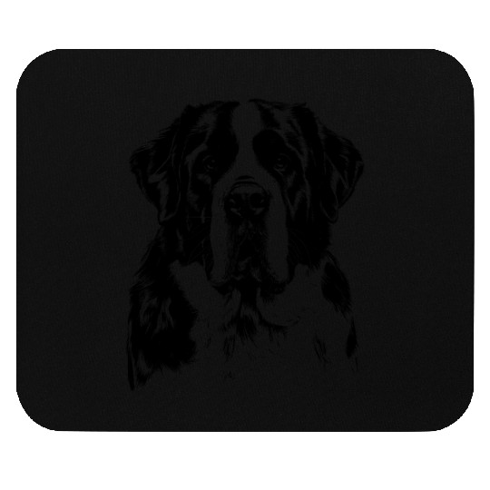 Saint Bernard Portrait | Minimalist Apparel Mouse Pads