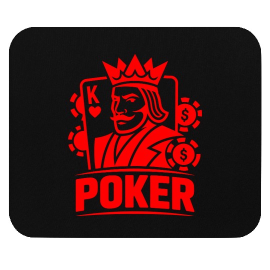 Poker King of Hearts Design Vector One Color Mouse Pads