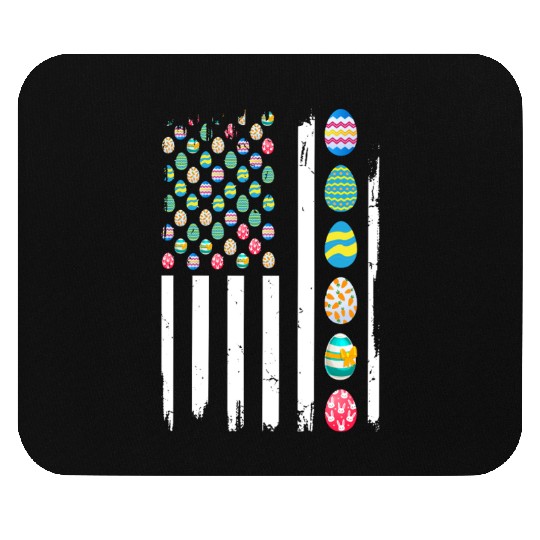 USA Flag Easter Day Eggs Celebrate Patriotic Mouse Pads