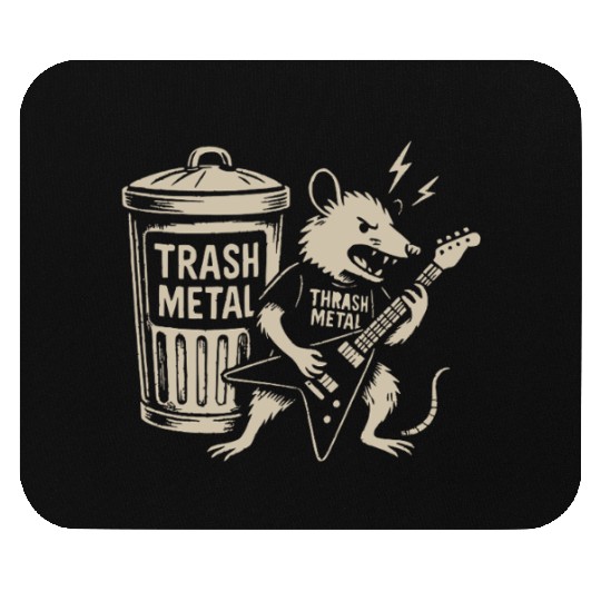 Guitar thrash metal trash metal opossum funny Mouse Pads