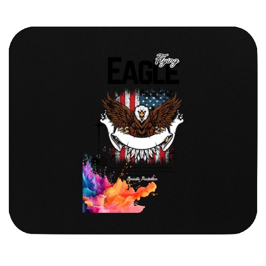 Eagle Full American Flag Bald Eagle Feather Style Mouse Pads