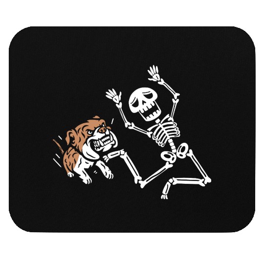 Skeleton running Mouse Pads