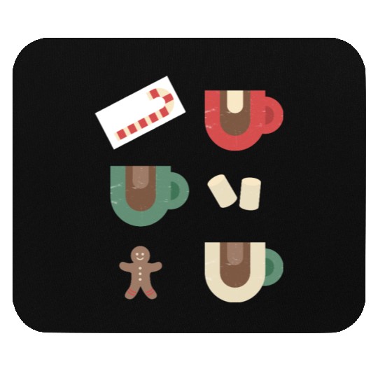 Cute Retro Hot Cocoa Christmas Mug Design Mouse Pads