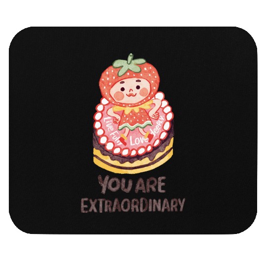 Dancing Strawberry | You Are Extraordinary Mouse Pads