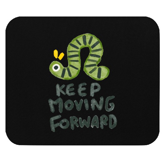 Keep Moving Forwards | Cute Green Bug Mouse Pads