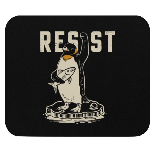 Funny Protest Against Tariffs Resist Penguin Mouse Pads
