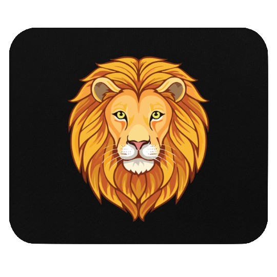 lion animal head logo Mouse Pads