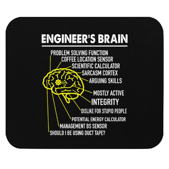 Enginee's brain anatomy for engineer engineering Mouse Pads
