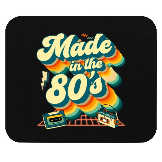 made in the 80s retro groovy Mouse Pads