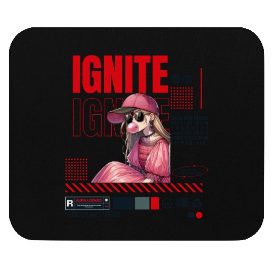 IGNITE Aura Locked Anime Streetwear Mouse Pads