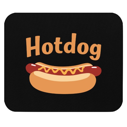 Hotdog Love in black and white look Mouse Pads