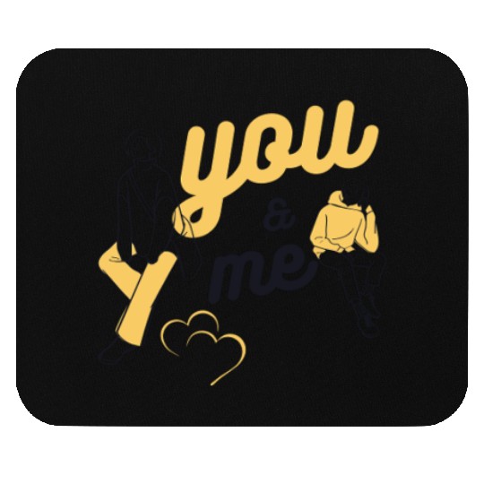 You & Me Couple Mouse Pads – Minimalist Romantic Love