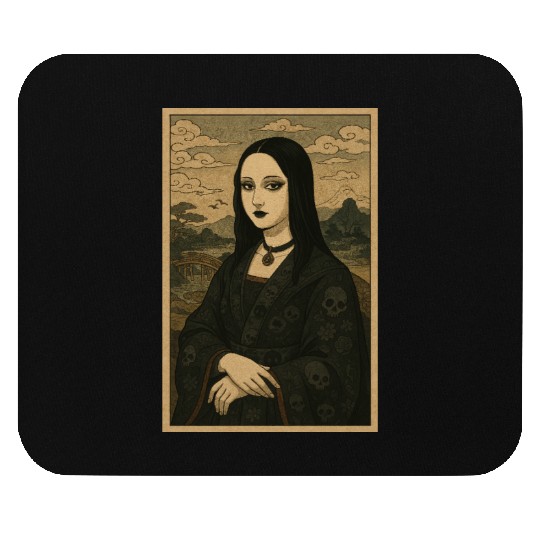Gothic Geisha Mona Lisa Ukiyo-e Portrait with Mouse Pads