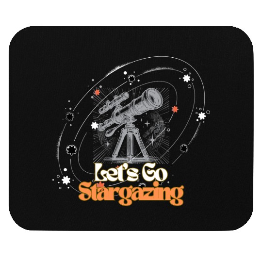 Let’s Go Stargazing – Vintage Telescope Night Sky Mouse Pads