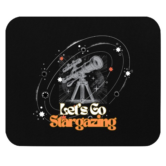 Let’s Go Stargazing – Vintage Telescope Night Sky Mouse Pads