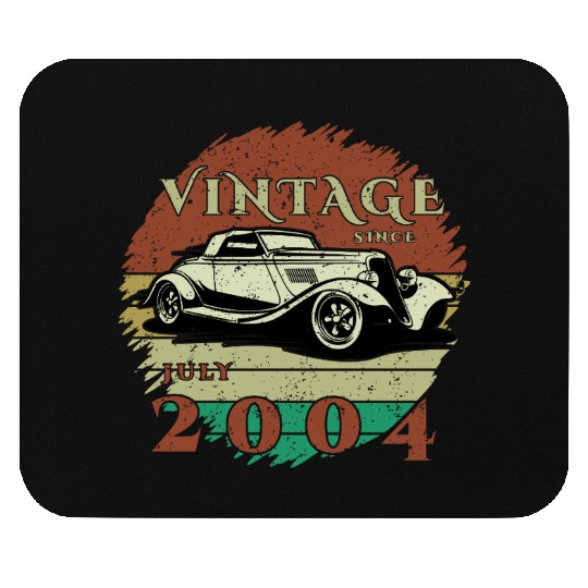 21st birthday Classic Car - Vintage since 07/2004 Mouse Pads