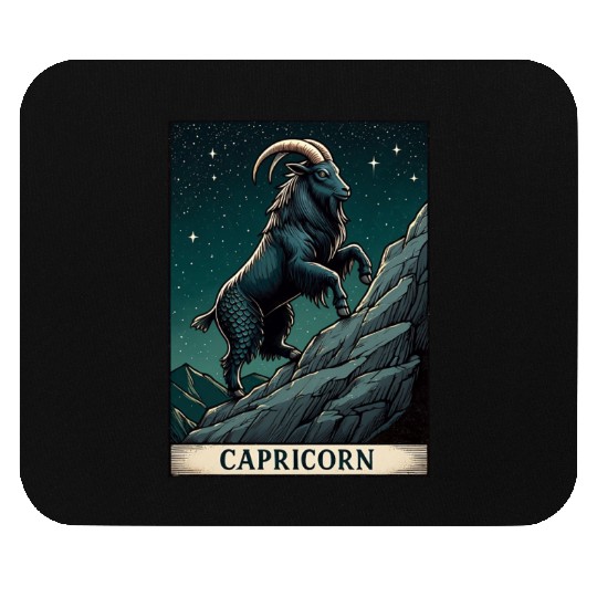 Zodiac Card Capricorn Mouse Pads