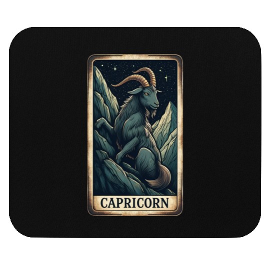 Zodiac Card Capricorn Mouse Pads