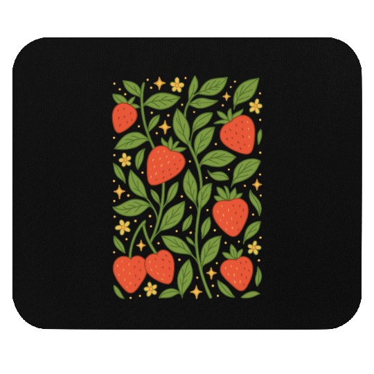 Strawberry Garden Pattern Mouse Pads