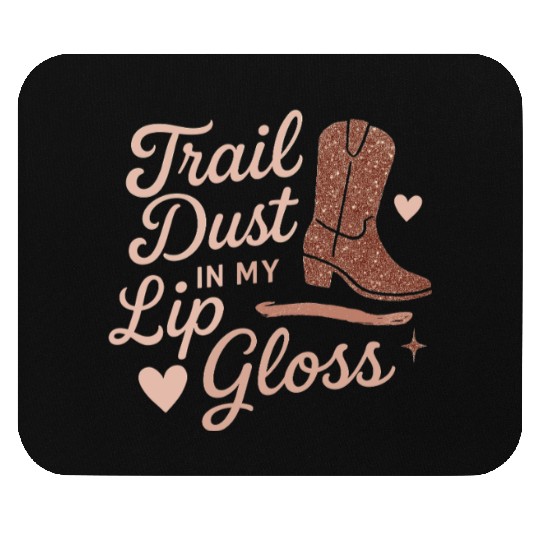 Soft Cowgirl Floral Rodeo Western Aesthetic Horse Mouse Pads