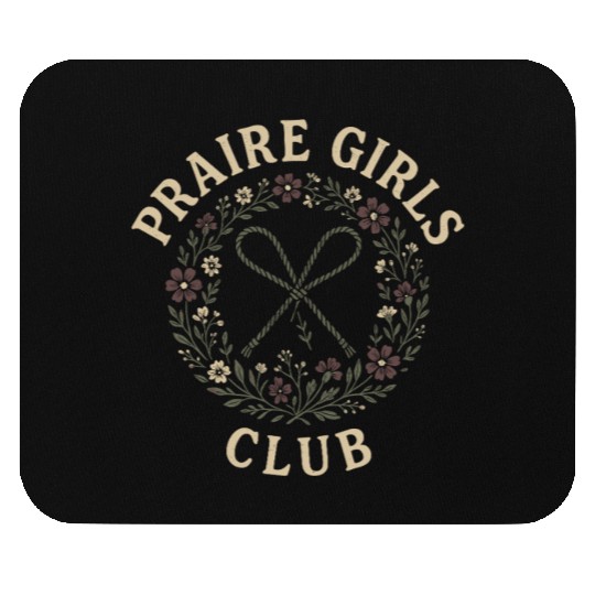 Soft Cowgirl Floral Rodeo Western Aesthetic Horse Mouse Pads