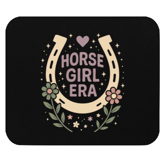 Soft Cowgirl Floral Rodeo Western Aesthetic Horse Mouse Pads