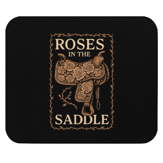 Soft Cowgirl Floral Rodeo Western Aesthetic Horse Mouse Pads