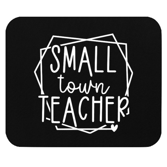 Small Town Teacher Heart Graphic for Educators Mouse Pads