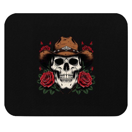 Cowgirl Spirit: Skull & Roses Mouse Pads