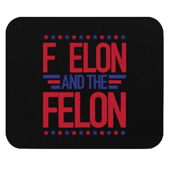 F Elon and the felon funny saying Anti Musk Mouse Pads