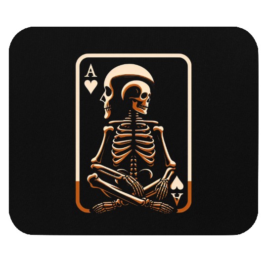 Skeleton Ace Playing Card Mouse Pads